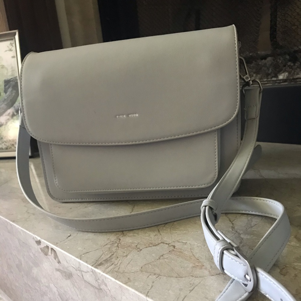 Grey leather purse